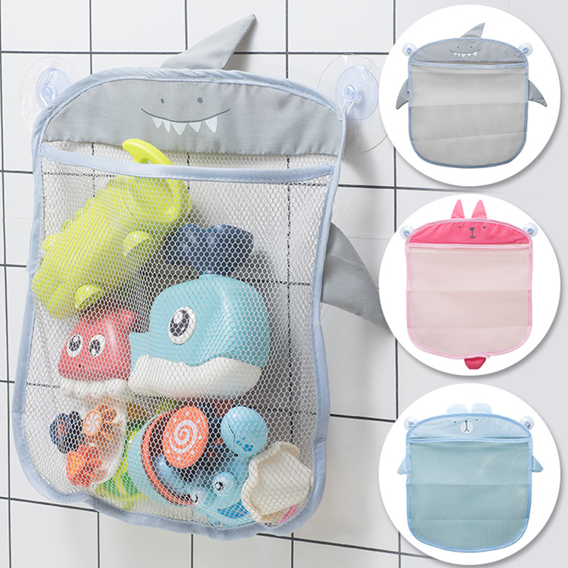 Baby Products Bag - ถุงตาข่ายเก็บของเล่นอาบน้ำรูปเป็ดน่ารัก 1 ชิ้น กันน้ำ แห้งเร็ว พร้อมที่แขวนและถ้วยดูด