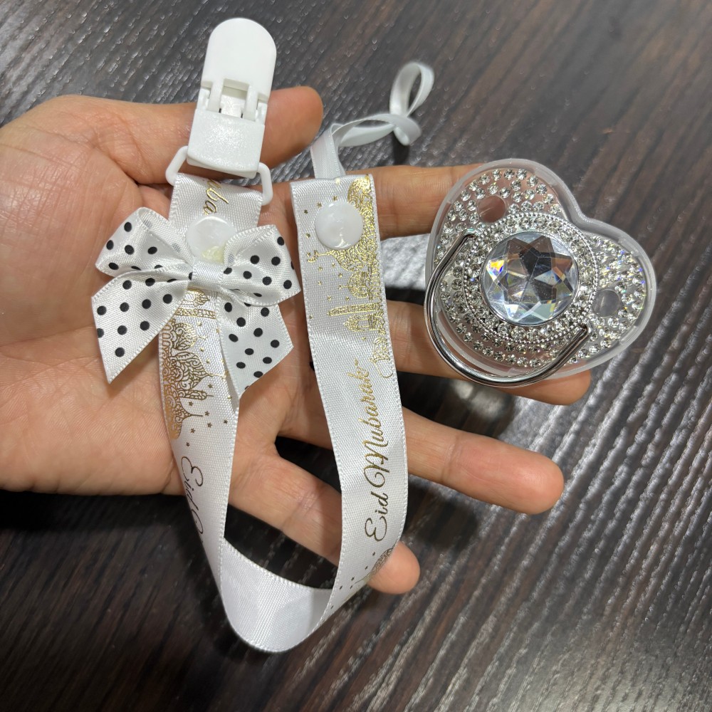 Baby Products For Gift - จุกนมหลอกเด็กสีทองระยิบระยับพร้อมที่เก็บจุกนมหลอก ผลิตภัณฑ์ดูแลเด็กแรกเกิด - ดีไซน์เปล่งประกายไม่เหมือนใคร เป็นของขวัญที่ปลอบประโลมใจ