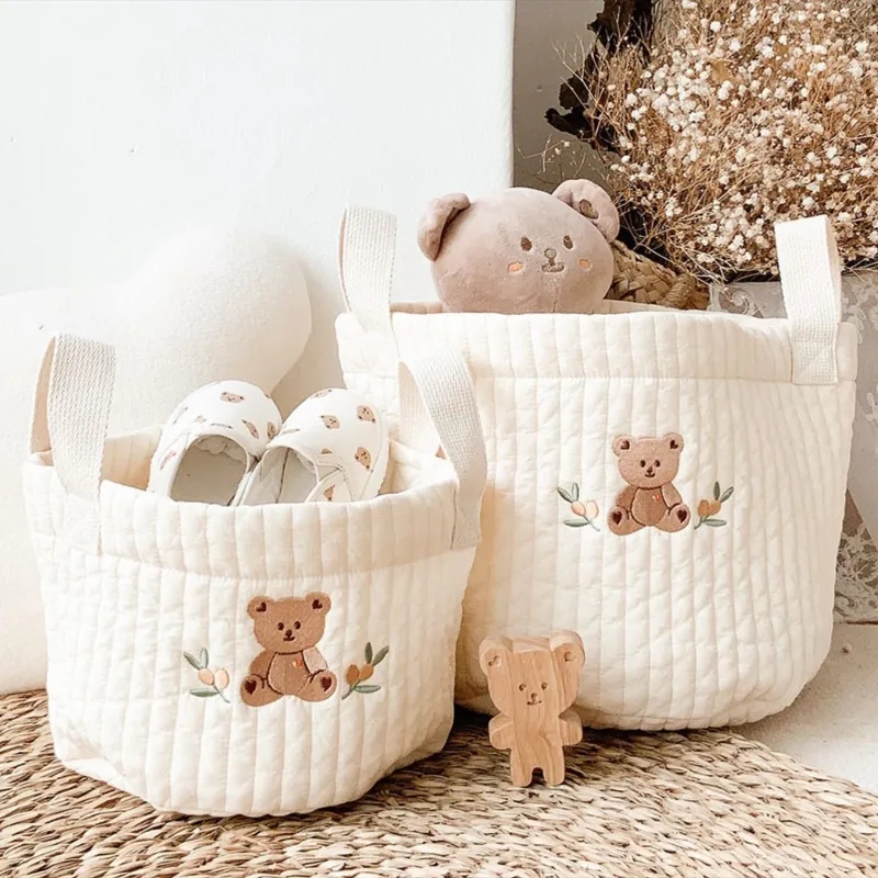 Diaper Bag Backpack - INS กระเป๋าเด็กหมีน่ารักเย็บปักถักร้อยกระเป๋าผ้าอ้อม Mummy Maternity กระเป๋าสําหรับผ้าอ้อมทารกแรกเกิดของเล่น Organizer