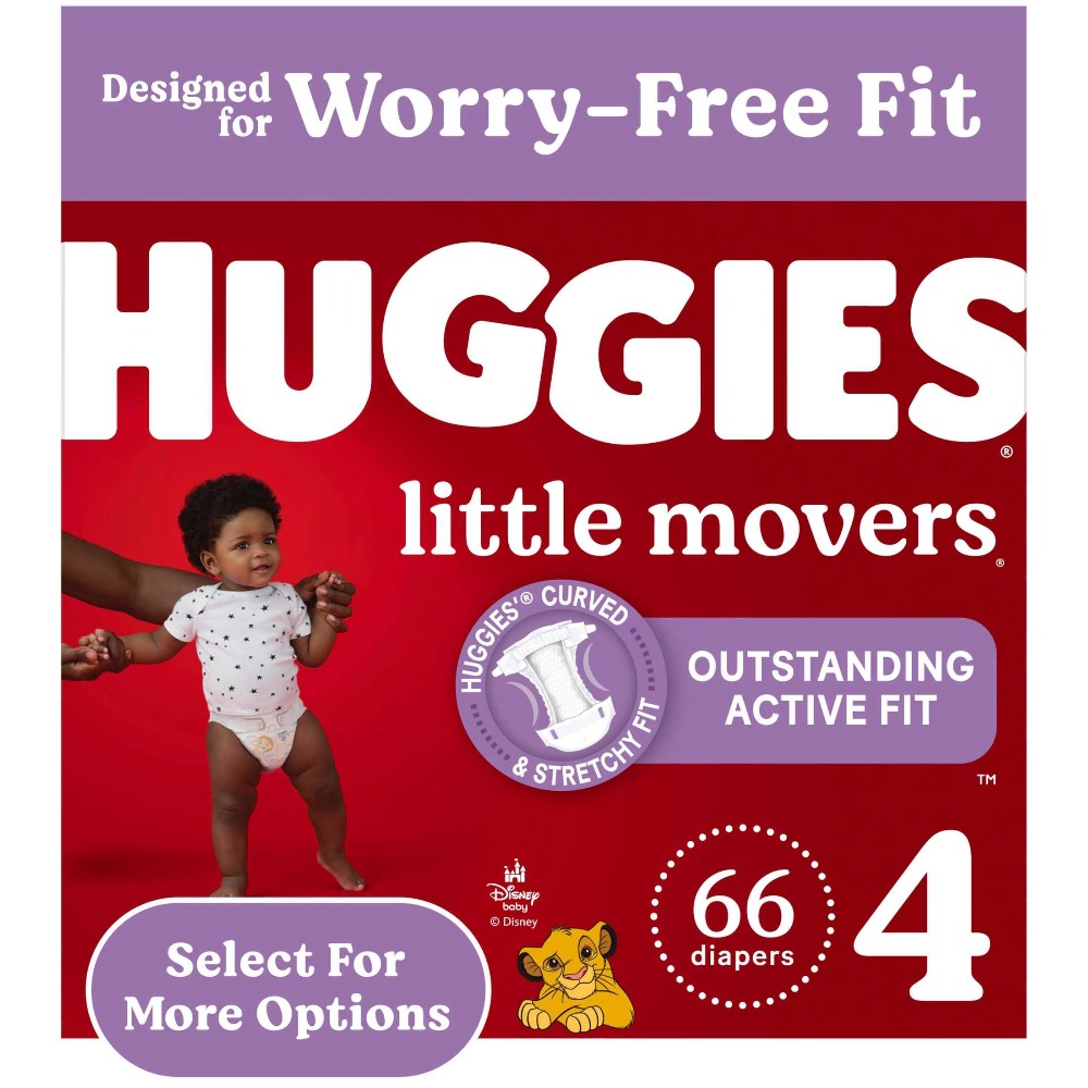 Huggies Diaper Little Movers - ฮักกี้ส์ ลิตเติล มูฟเวอร์ส ไซส์ 4 ผ้าอ้อมสำหรับเด็กเล็ก