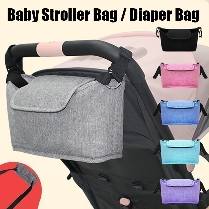Baby Products Bag - กระเป๋าแขวนรถเข็นเด็กทารกถุงผ้าอ้อมสำหรับคุณแม่ความจุขนาดใหญ่กระเป๋าเก็บของสำหรับคุณแม่พร้อมที่จับกระเป๋าคาดลำตัวกระเป๋าจัดระเบียบเวลาเดินทางแบบพกพา