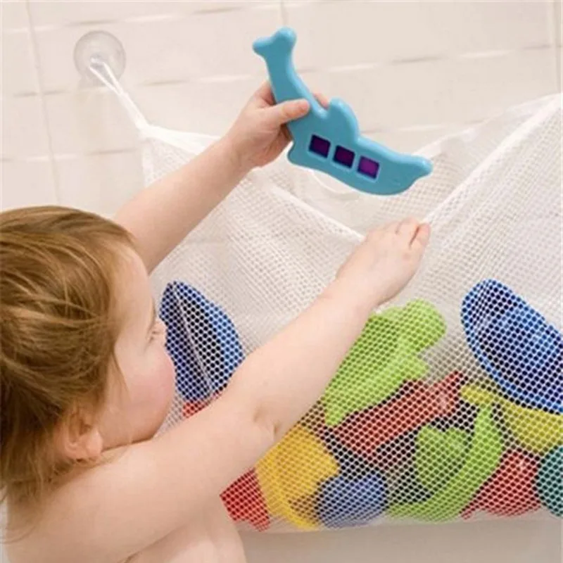 Baby Products Bag - เด็กห้องน้ําตาข่ายกระเป๋าอาบน้ําเด็กการ์ตูนตะกร้าสุทธิเด็กเกมเครือข่ายผ้ากันน้ําของเล่นทราย Beach Storage Organizer
