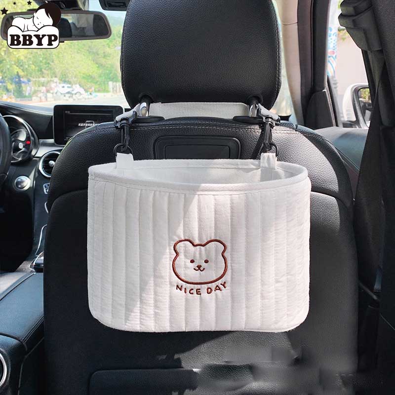 Diaper Bag Backpack - 2 ชิ้นรถที่นั่งกลับการ์ตูนหมีแพ็คกระเป๋าแขวนสะสมกล่องเก็บอุปกรณ์ตกแต่งภายในรถยนต์น่ารักของเล่น