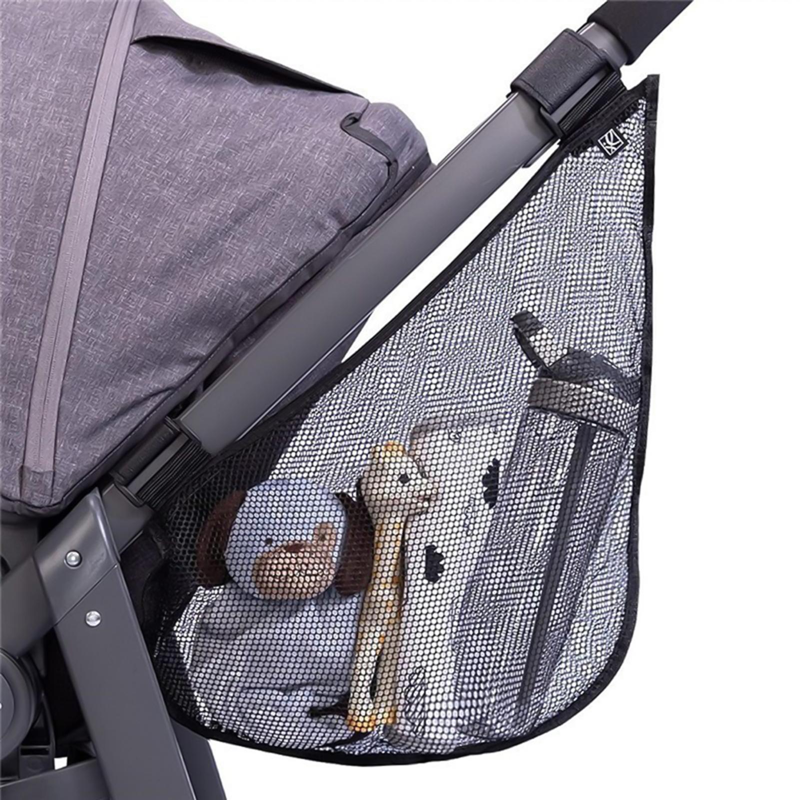Diaper Bag Backpack - สายรัดปรับได้อเนกประสงค์ ตาข่ายเก็บของด้านข้างรถเข็นเด็ก ป้องกันการลื่น สำหรับเดินทาง เดินเล่น ตั้งแคมป์