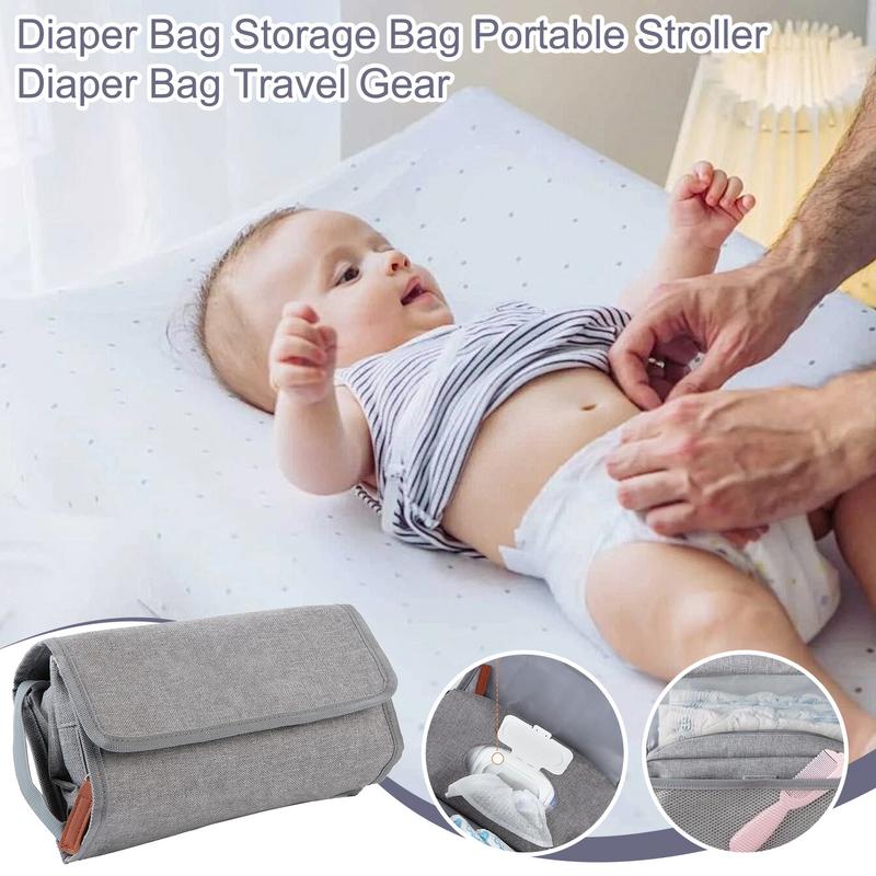 Diaper Bag Backpack - กระเป๋าผ้าอ้อมขนาดเล็กแบบพกพาเนอสเซอรี่กระเป๋าคลอดบุตรกระเป๋าเดินทางแบบพกพารถเข็นเด็กเนอสเซอรี่สําหรับขวด