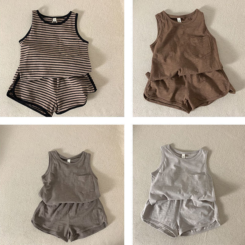 ชุดเสื้อผ้าเด็กฤดูร้อน2ชิ้นเสื - Baby Products Korea บทวิจารณ์และราคา