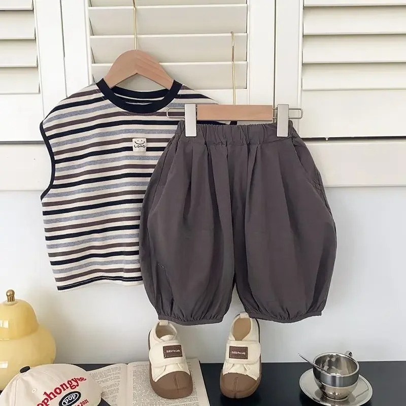 ชุดเสื้อผ้าเด็กฤดูร้อน2ชิ้นเสื - Baby Products Korea บทวิจารณ์และราคา